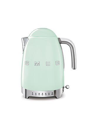 SMEG | Hervidor de agua con control de temperatura variable, estilo años 50, 1,7 l, verde pastel