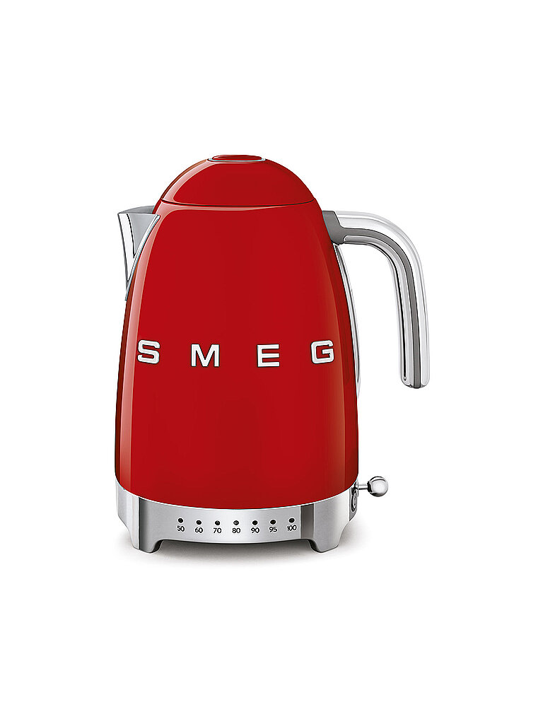 Hervidor de agua con control de temperatura variable Estilo años 50 1,7l Rojo rojo