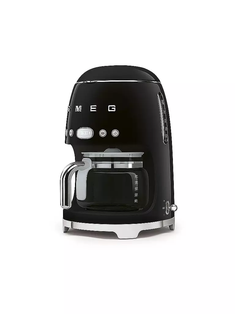 SMEG | Cafetera de filtro estilo retro años 50 negra DCF02BLEU | schwarz