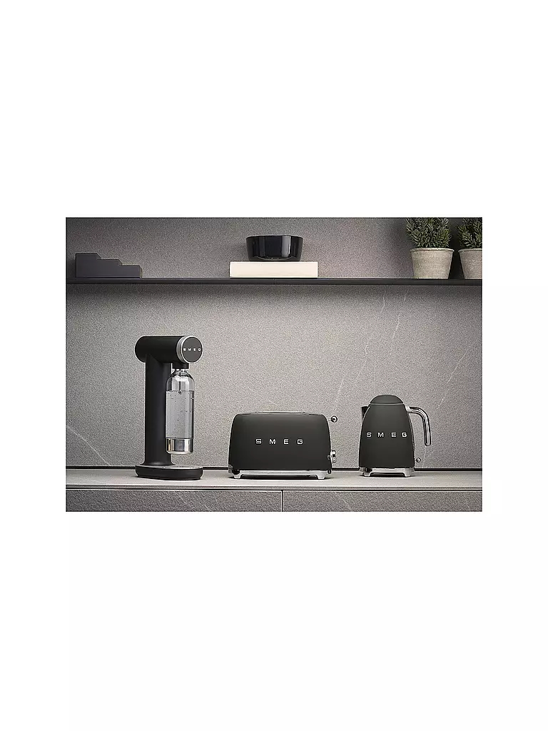 SMEG | Dispensador de agua con gas Soda-Stream 1L Negro/Mate | 