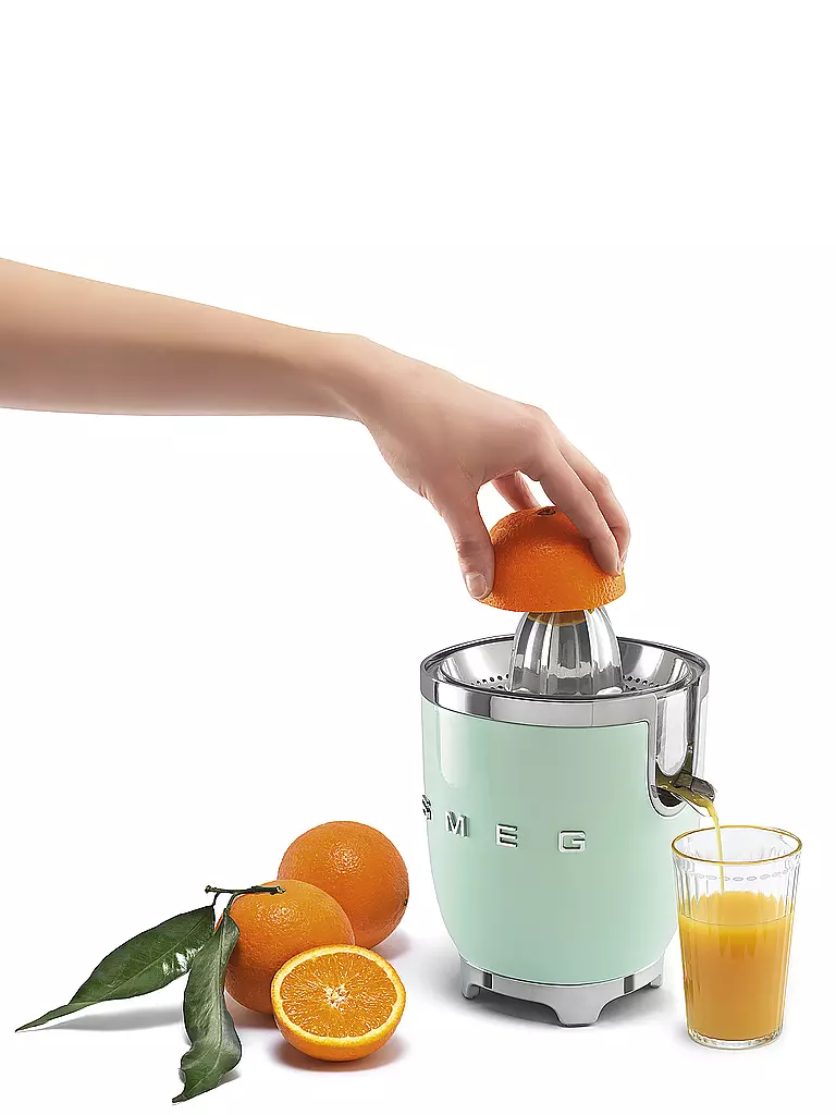 SMEG | Exprimidor de cítricos estilo retro años 50 verde pastel CJF01PGEU | Verde claro