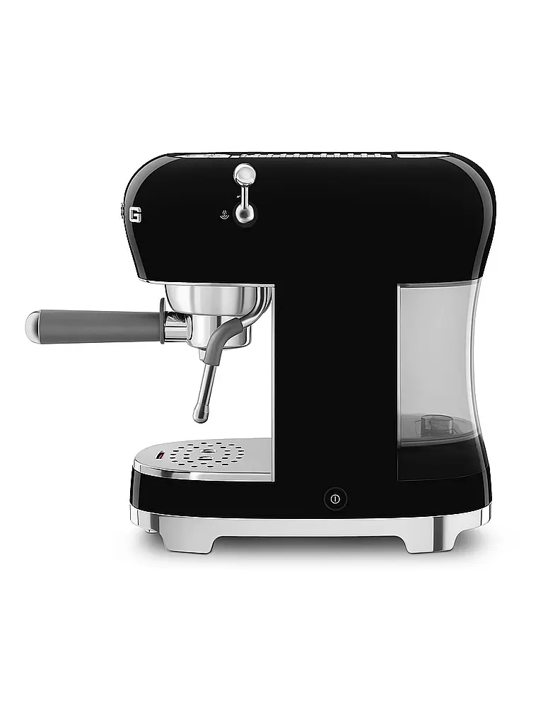 SMEG | Máquina de café espresso estilo retro años 50 negra ECF02BLEU | 