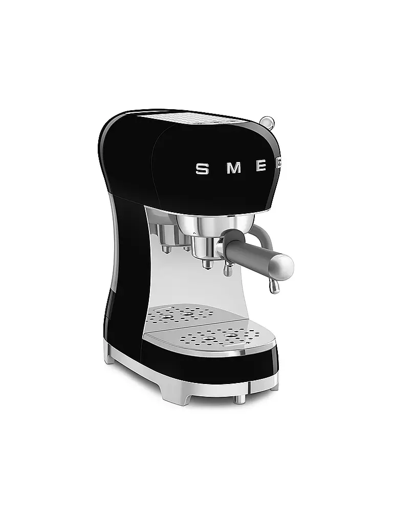 SMEG | Máquina de café espresso estilo retro años 50 negra ECF02BLEU | 