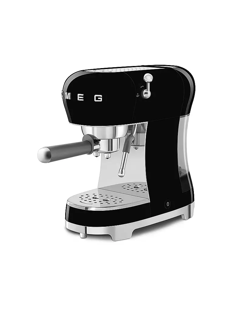 SMEG | Máquina de café espresso estilo retro años 50 negra ECF02BLEU | 