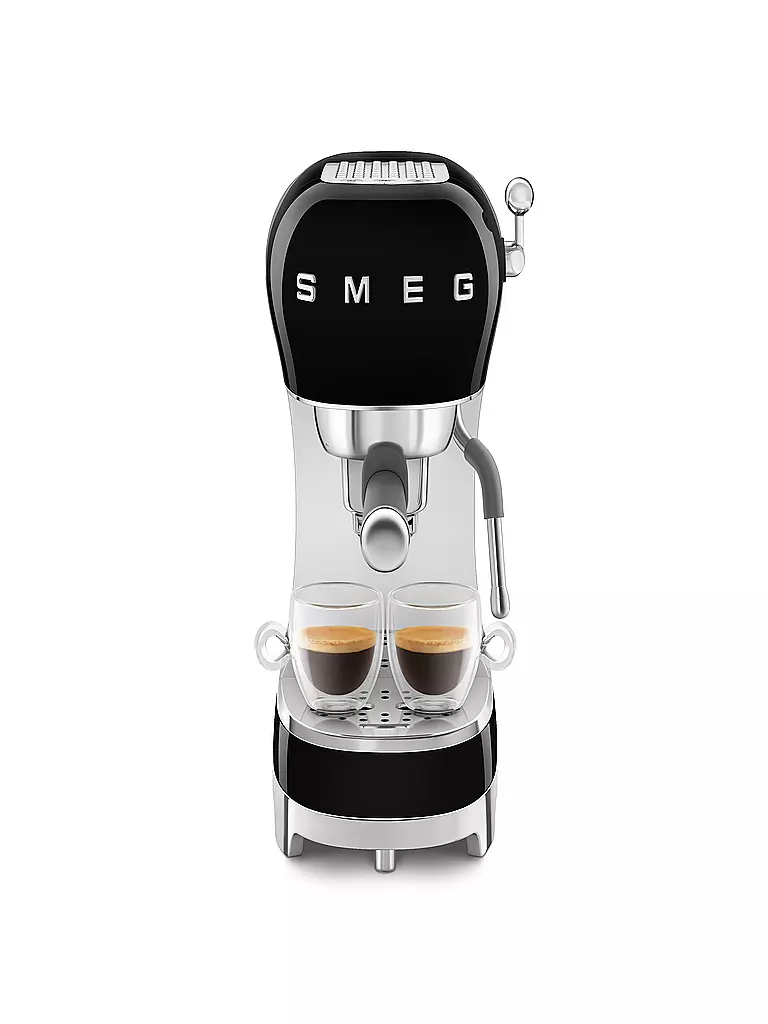 SMEG | Máquina de café espresso estilo retro años 50 negra ECF02BLEU | 