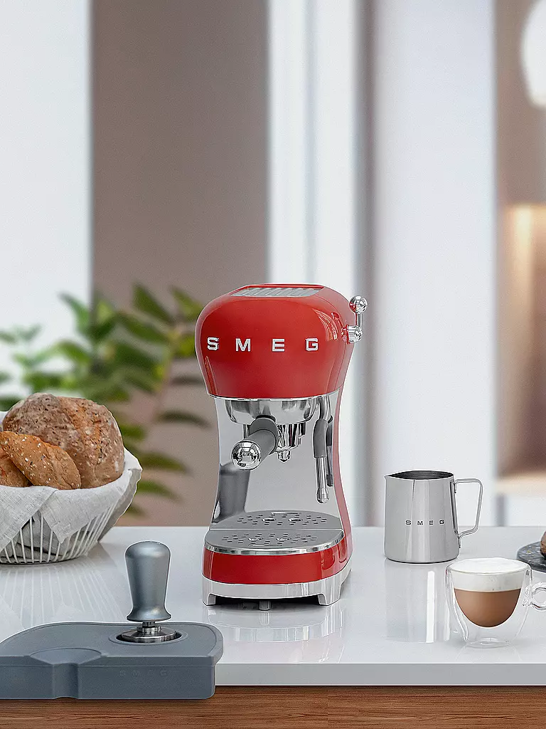 SMEG | Máquina de café espresso estilo retro años 50 roja ECF02BLEU | 