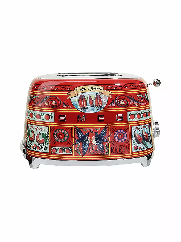 SMEG | Toaster (2 Scheiben) "Dolce Gabbana" TSF01DG (Rot/Dekor) | Multicolor