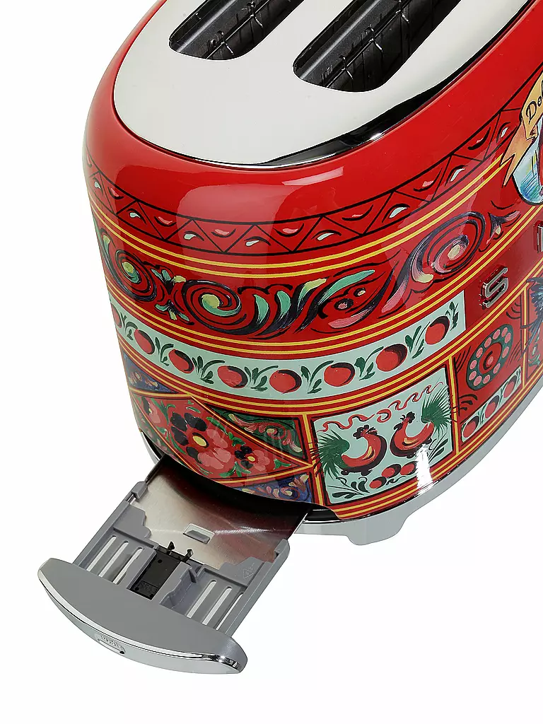 SMEG | Toaster (2 Scheiben) "Dolce Gabbana" TSF01DG (Rot/Dekor) | Multicolor