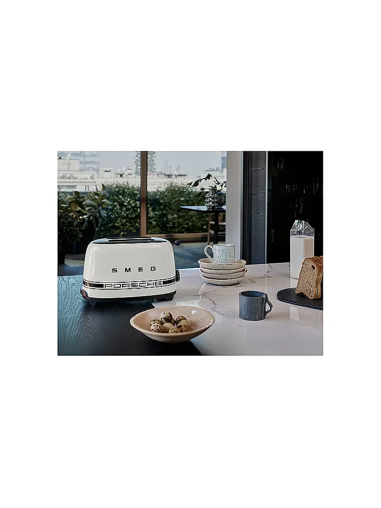 SMEG | Toaster 2 Scheiben PORSCHE X Carrar White  | Blanco