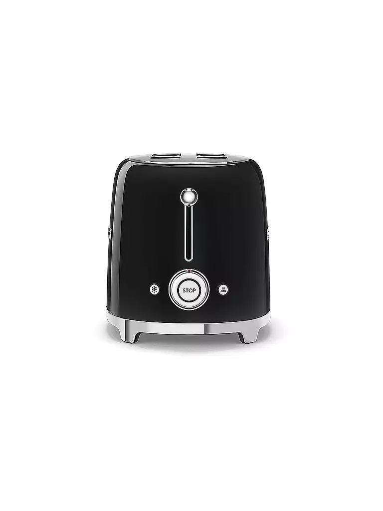 SMEG | Tostadora de 2 ranuras, estilo retro años 50, negra TSF01BLEU | 