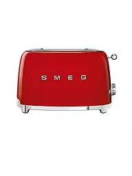 SMEG | Tostadora de 2 ranuras estilo retro años 50 color crema TSF01CREU | Rojo
