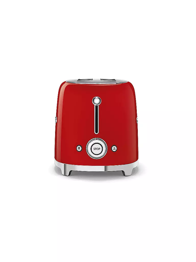 SMEG | Tostadora de 2 ranuras, estilo retro años 50, roja TSF01RDEU | 
