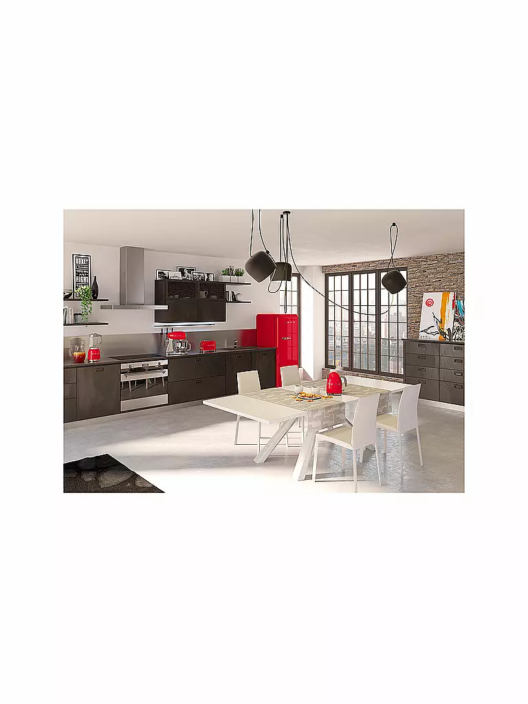 SMEG | Tostadora de 2 ranuras, estilo retro años 50, roja TSF01RDEU | 