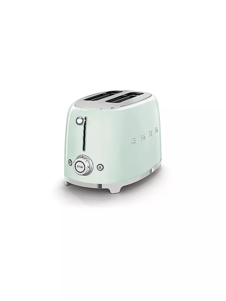 SMEG | Tostadora de 2 ranuras Estilo Retro años 50 Verde Pastel TSF01PGEU | hellgrün