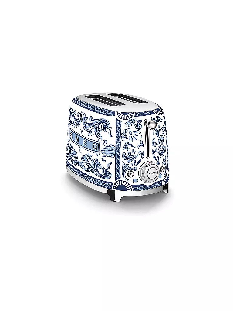 SMEG | Tostadora de 2 rebanadas Dolce & Gabbana TSF01DGBEU Blu Mediterraeo | 
