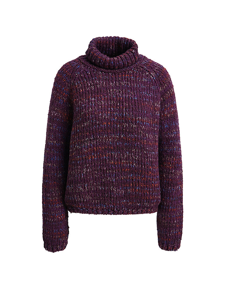 Smith&soul Jersey de cuello alto rojo oscuro
