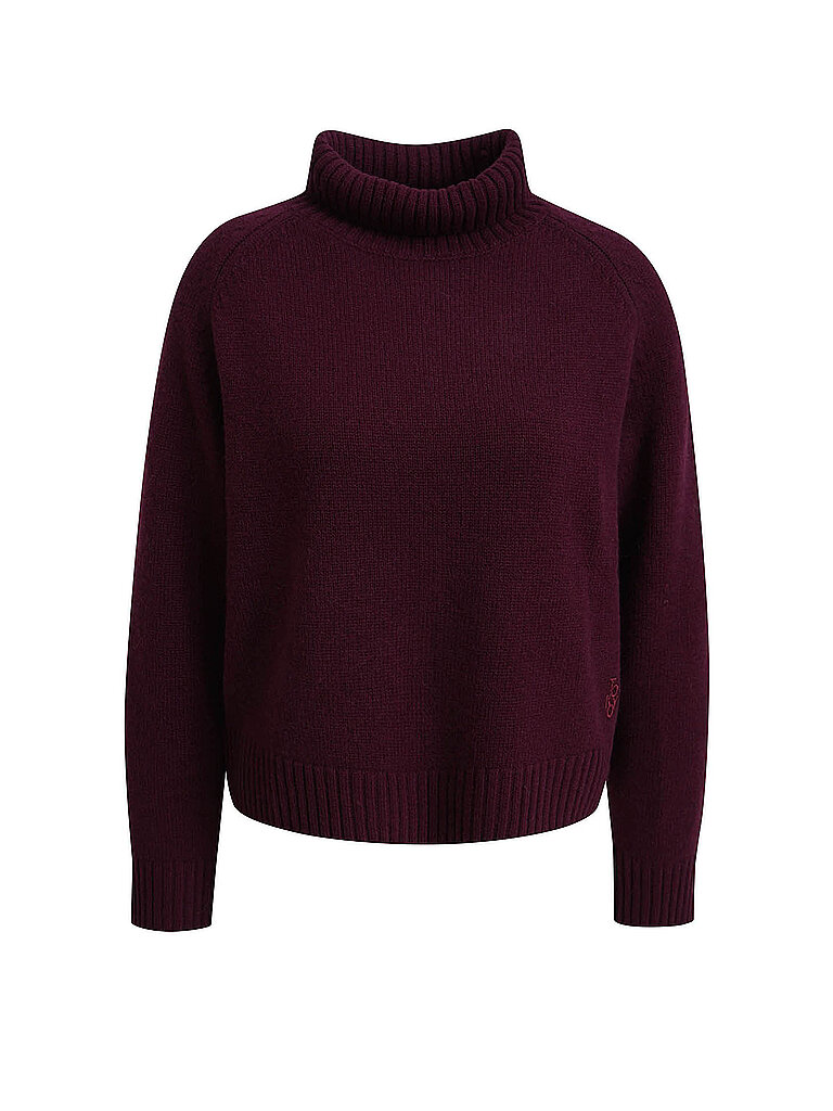 Smith&soul Jersey de cuello alto rojo oscuro