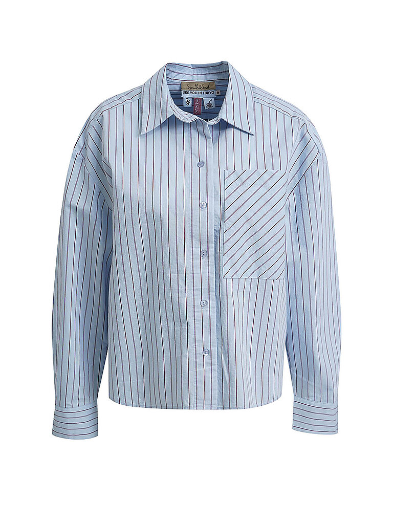 Smith&soul Blusa camisera azul claro