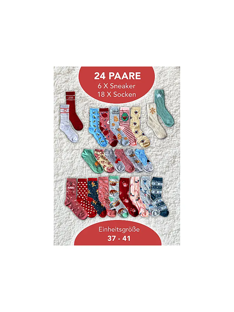 SOCKSWEAR | Socken Adventkalender PREMIUM bunt | Multicolor