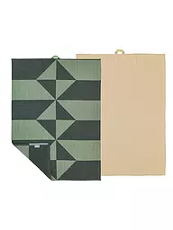 SOEDAHL | Set de paños de cocina 2 piezas 50x70cm TWIST Warm Taupe | Verde oscuro