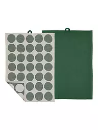 SOEDAHL | Set de paños de cocina 2 piezas BUBBLES Verde pino | Verde oscuro