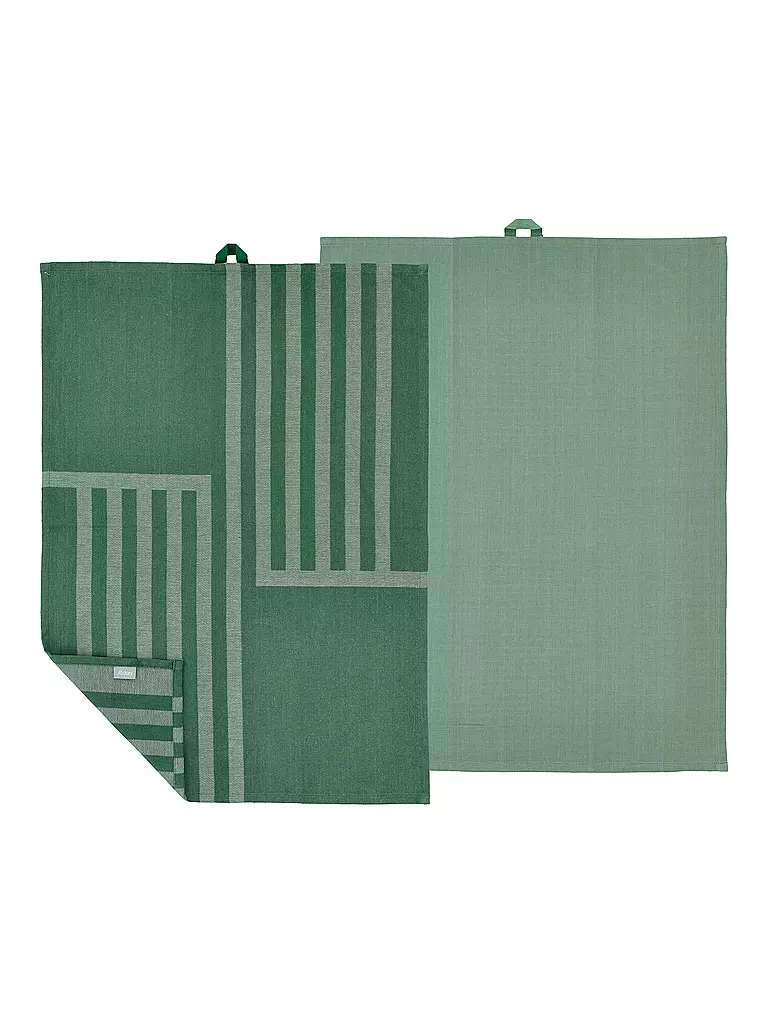 SOEDAHL | Set de paños de cocina 2 piezas REFLECTION Verde pino | Verde oscuro