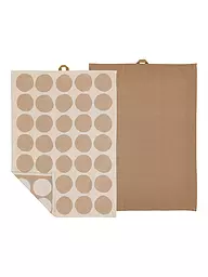 SOEDAHL | Set de paños de cocina 2 piezas BUBBLES Verde pino | Marrón claro