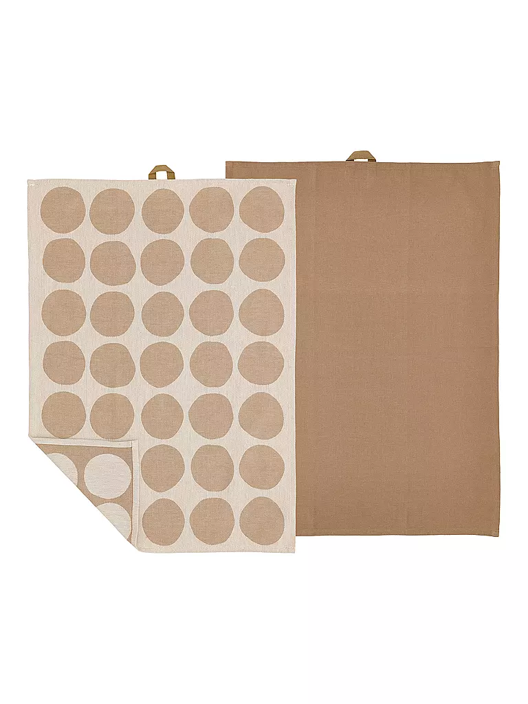 SOEDAHL | Set de paños de cocina de 2 piezas BUBBLES Warm Taupe | Marrón claro