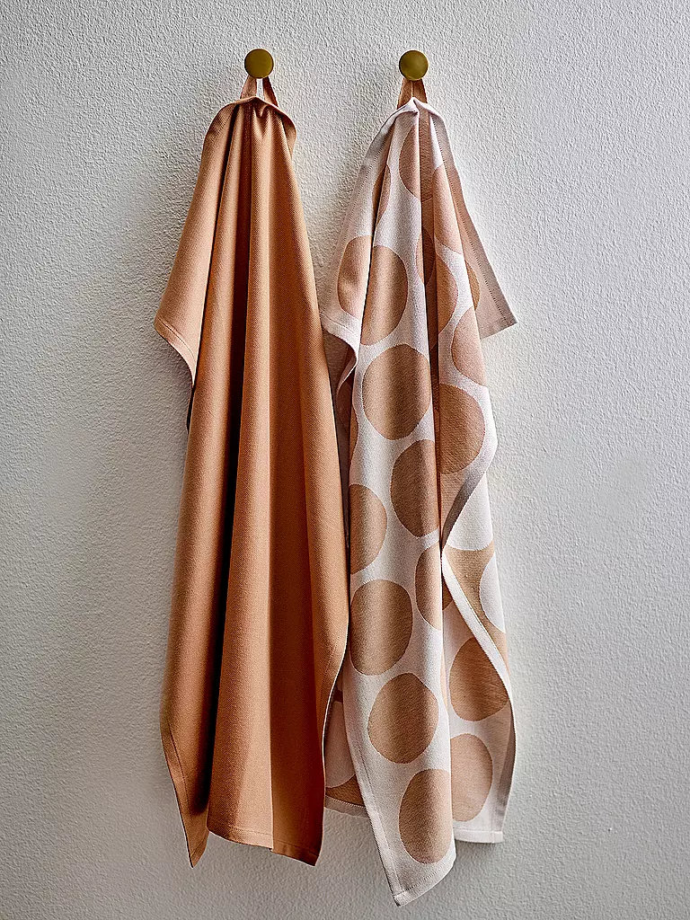 SOEDAHL | Set de paños de cocina de 2 piezas BUBBLES Warm Taupe | Marrón claro
