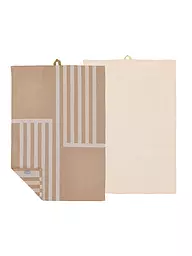 SOEDAHL | Set de paños de cocina de 2 piezas REFLECTION Warm Taupe | Marrón claro
