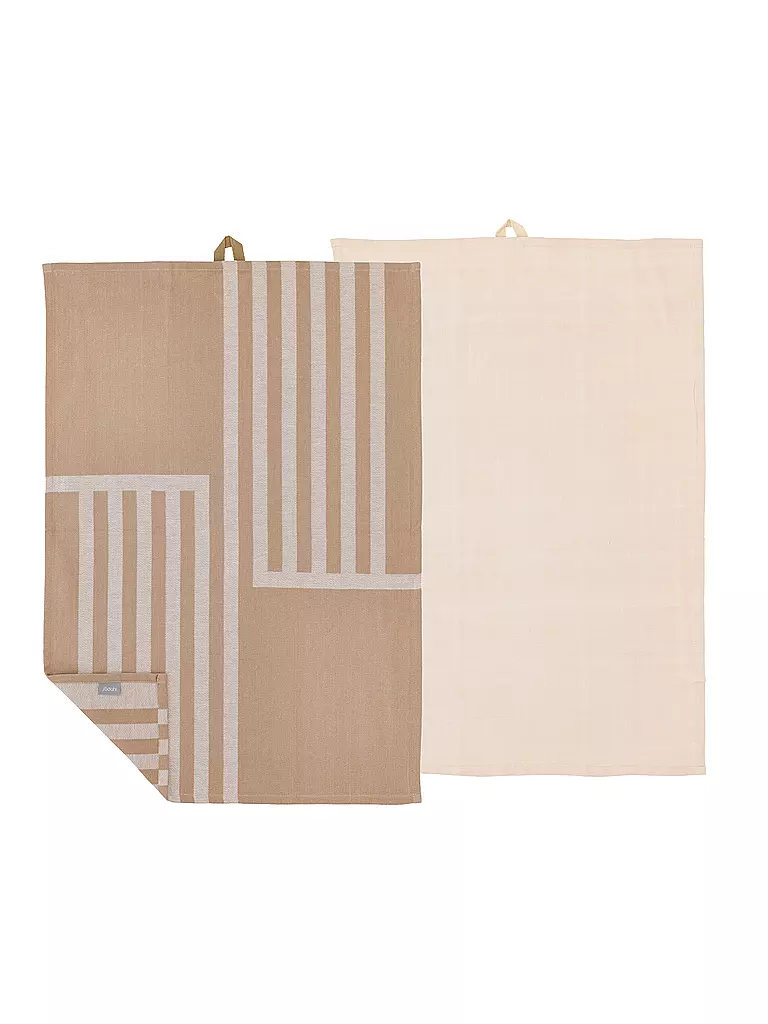 SOEDAHL | Set de paños de cocina de 2 piezas REFLECTION Warm Taupe | Marrón claro
