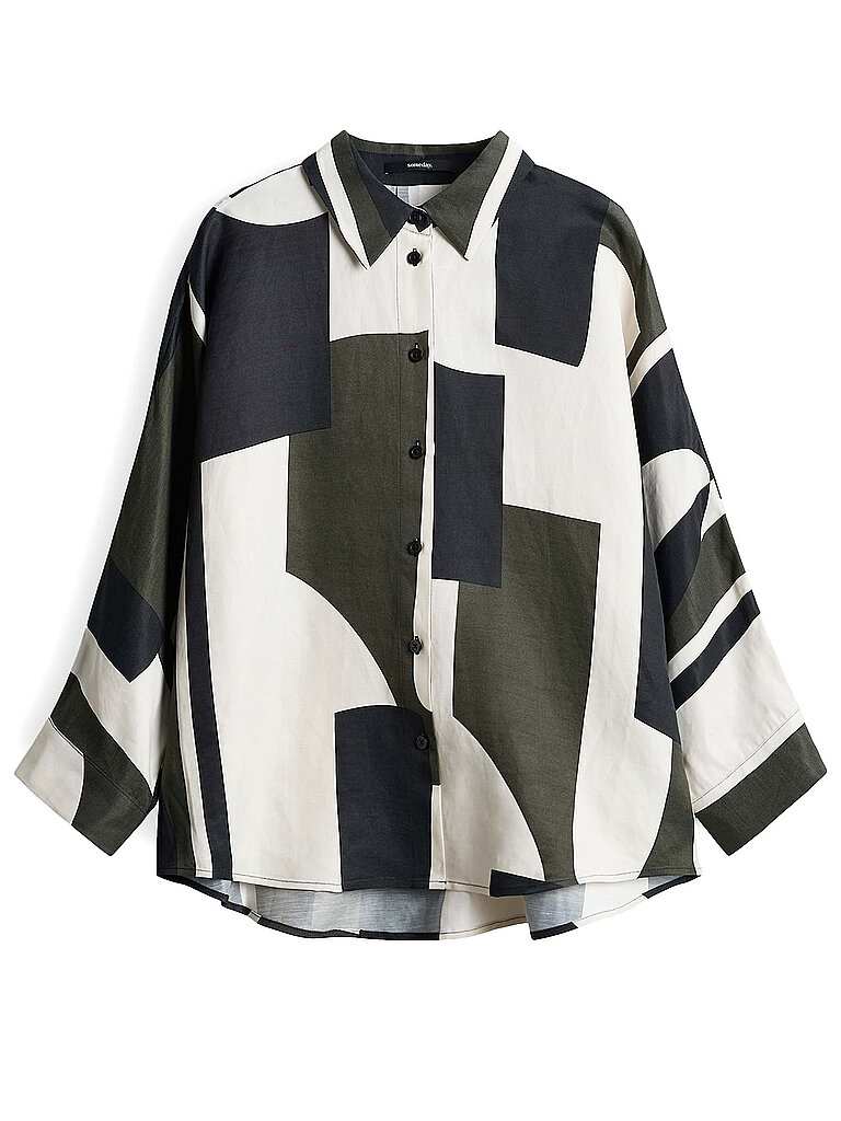 Blusa camisera ZAMILA verde oscuro 42