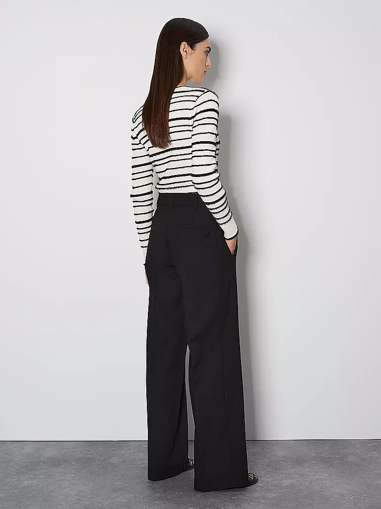 SOMEDAY | Businesshose Wide Fit CATSBY DETAIL | Negro