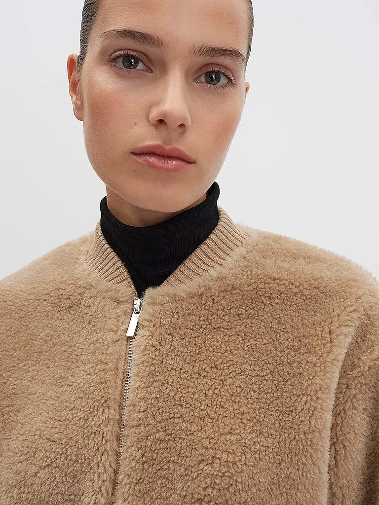 SOMEDAY | Chaqueta con aspecto de piel UFURRY | Marrón claro