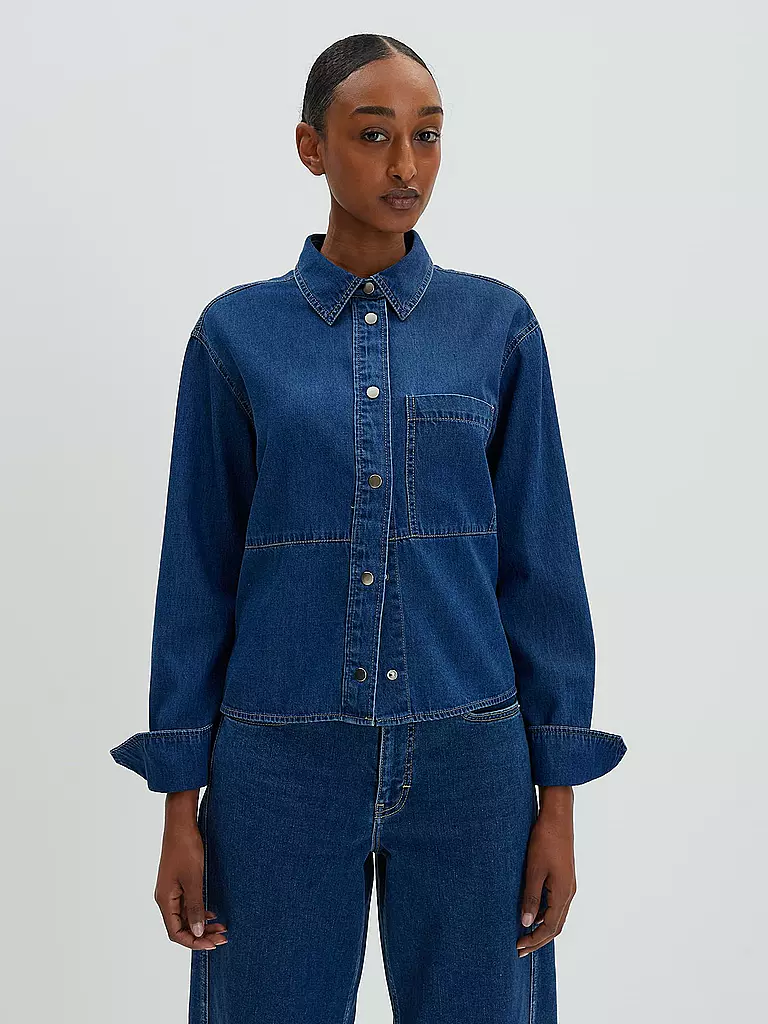 SOMEDAY | Jeansbluse ZAPIRA | Azul oscuro