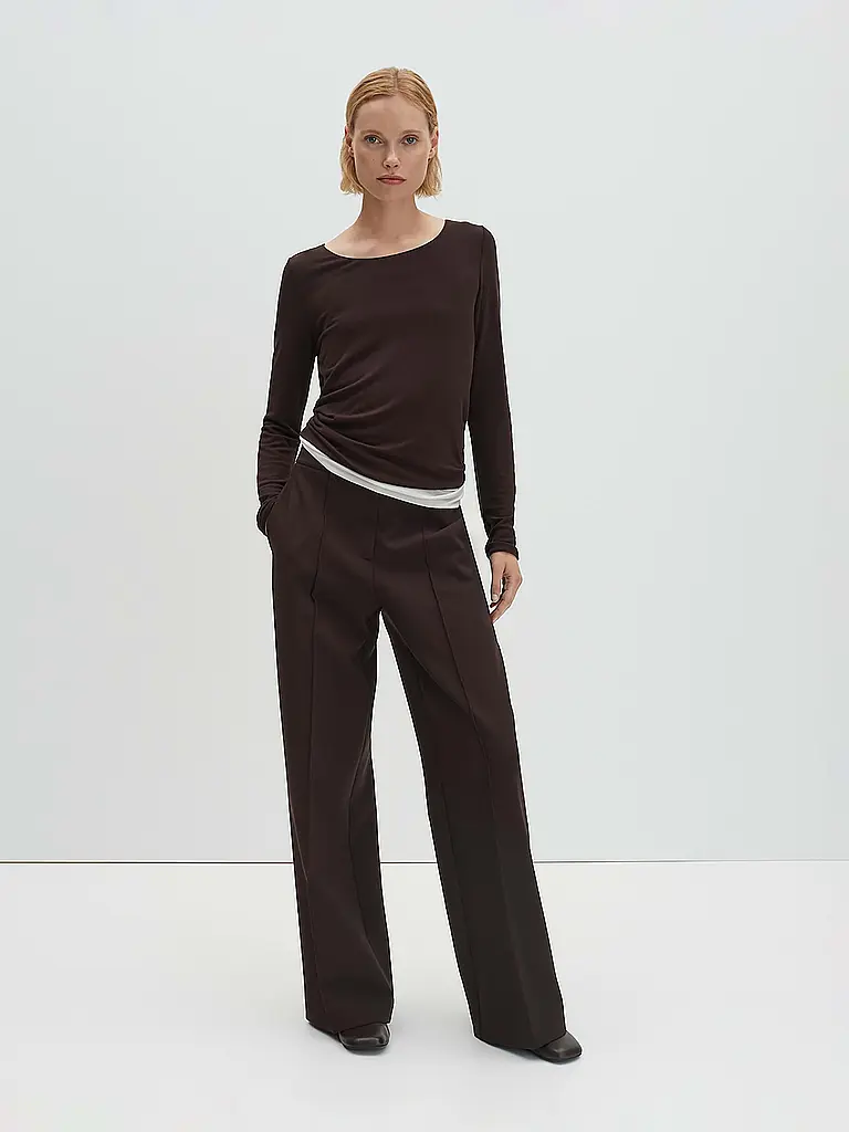 SOMEDAY | Langarmshirt KIROSA SOFT LONG | Marrón