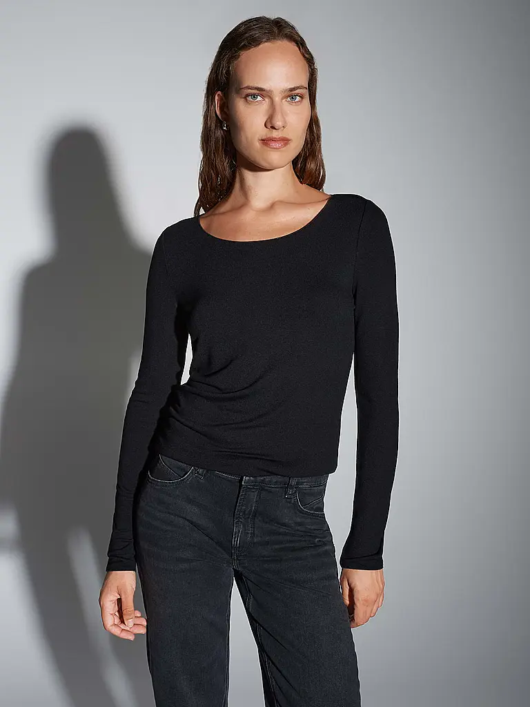 SOMEDAY | Langarmshirt KIROSA SOFT LONG | Negro