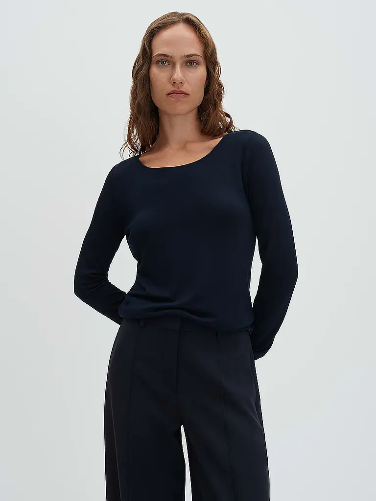 SOMEDAY | Langarmshirt KIROSA SOFT LONG | Azul oscuro