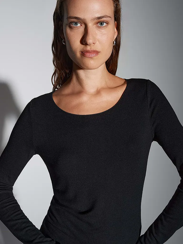 SOMEDAY | Langarmshirt KIROSA SOFT LONG | Negro