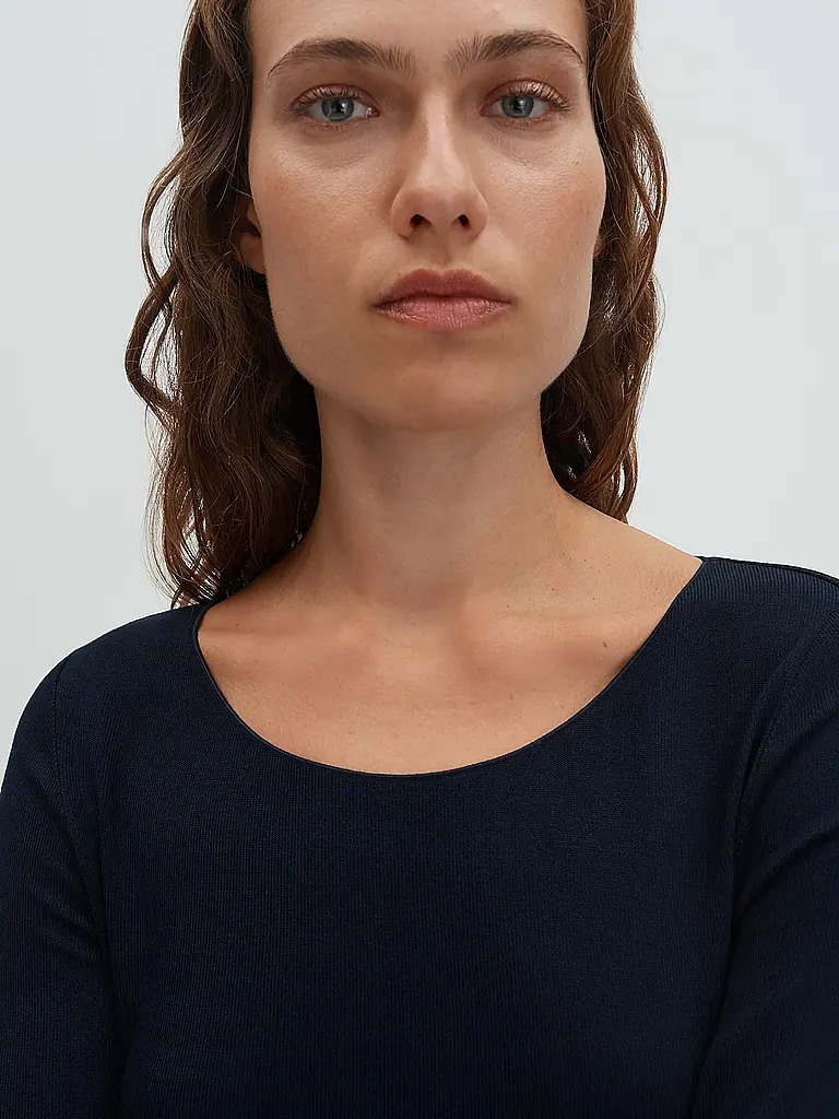 SOMEDAY | Langarmshirt KIROSA SOFT LONG | Azul oscuro