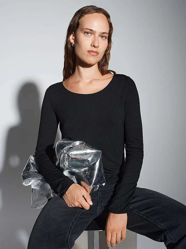 SOMEDAY | Langarmshirt KIROSA SOFT LONG | Negro