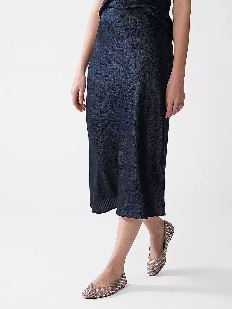 SOMEDAY | Midi falda | Azul oscuro