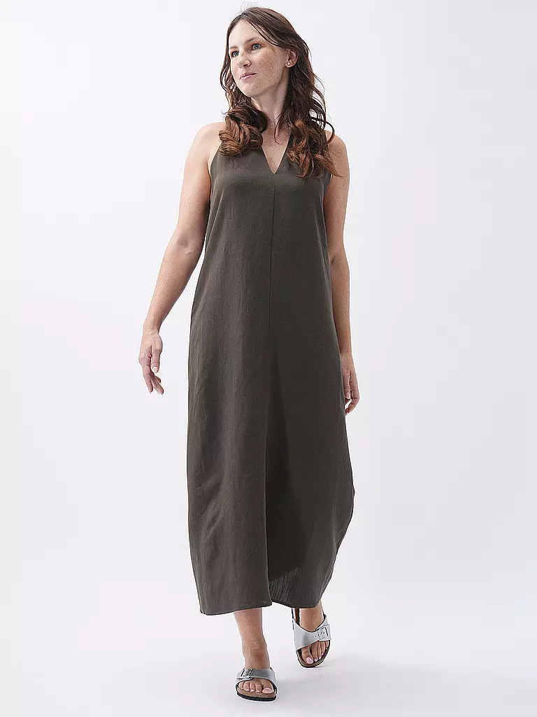 SOMEDAY | Midikleid QEDIRA | Verde oscuro