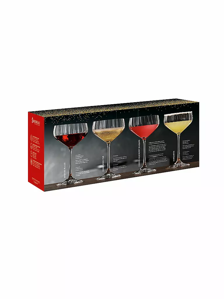 SPIEGELAU | Juego de 4 copas Coupette LIFESTYLE de 300 ml | Transparente