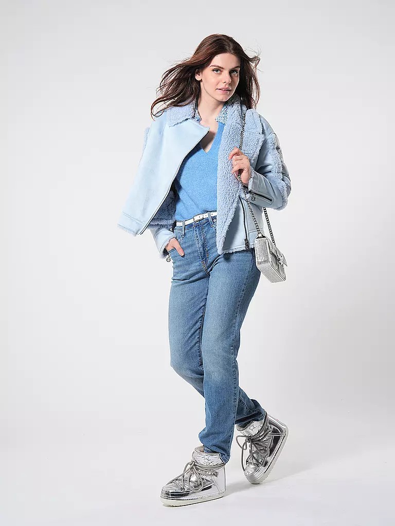 SPORTALM | Jacke in Felloptik | Azul claro