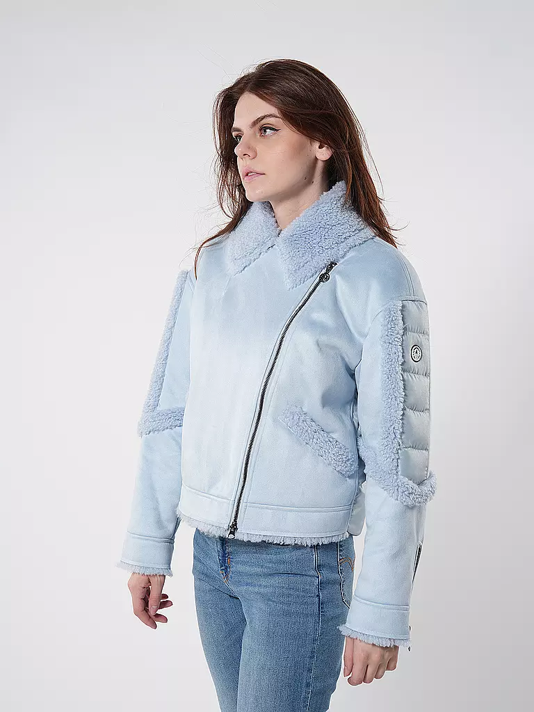 SPORTALM | Jacke in Felloptik | Azul claro