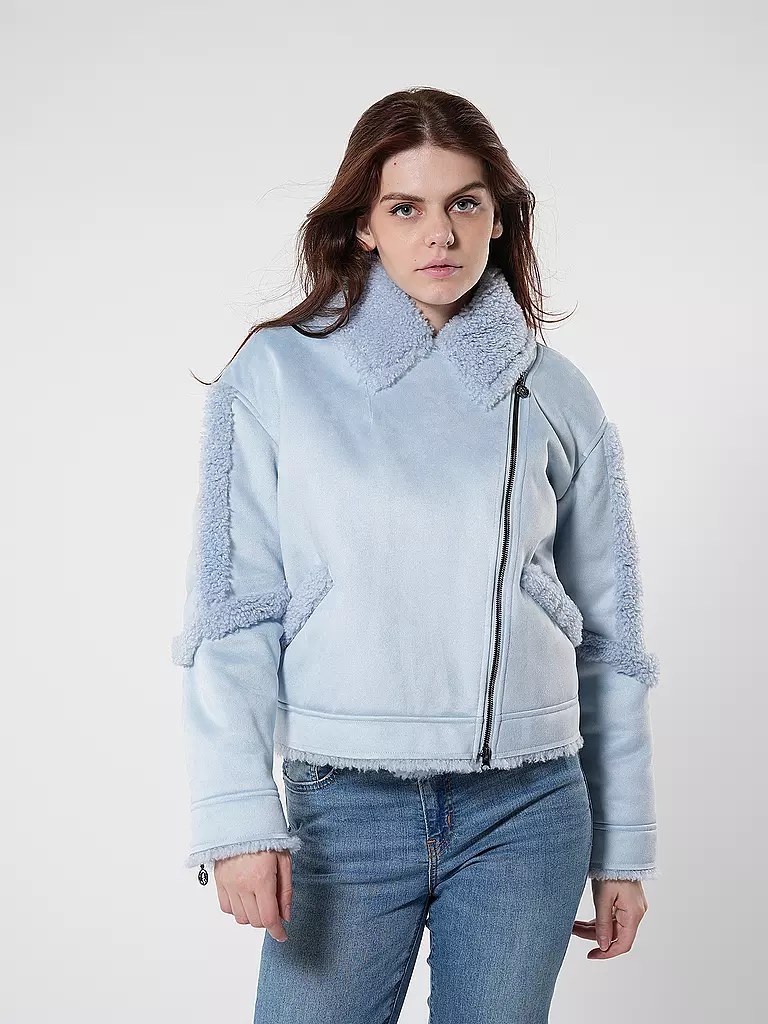 SPORTALM | Jacke in Felloptik | Azul claro