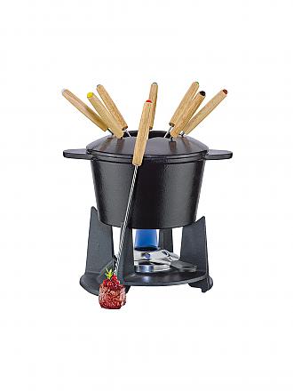 SPRING | Fondue de hierro fundido "Grenoble" (Negro Mate)