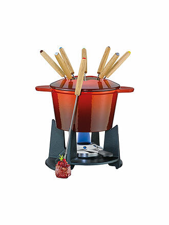 SPRING | Fondue de hierro fundido "Grenoble" (rojo)