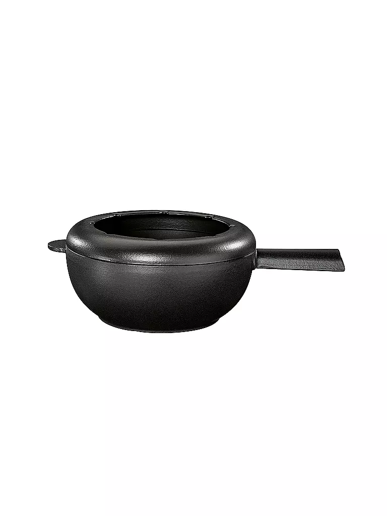 SPRING | Caquelón de fondue de hierro fundido 20 cm negro mate | Negro